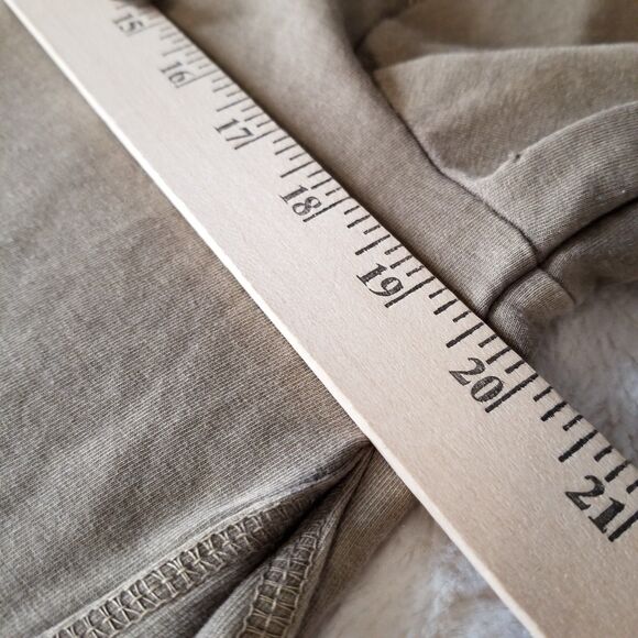 LOGO Lori Goldstein Hooded Tunic Top Size Small Tan Brown Long Sleeve Lounge - Picture 10 of 10